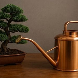 Copper Metal Watering Can Heavy Duty Luxury Indoor Plant Water Sprinkler Long Spout For Bonsai Tree Office