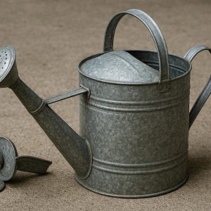 Galvanized Steel Watering Can Detachable Sprinkler Rose Metal Water Jug Heavy Duty Outdoor Plant Flower Bed Vintage