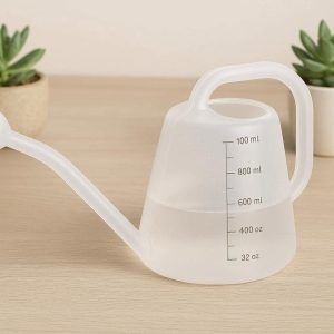 Indoor Watering Can Small Capacity Translucent Plastic Long Spout Water Sprinkler Measurement Scale Tool For Succulents