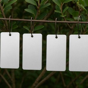 Aluminum Metal Plant Labels Double Sided Write On Garden Markers Weatherproof Seed Tags Hanging Wire For Shrubs