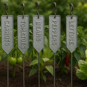 Tall Metal Plant Labels Large Hanging Garden Markers Weatherproof Zinc Seed Tags Stake For Outdoor Vegetable Yard